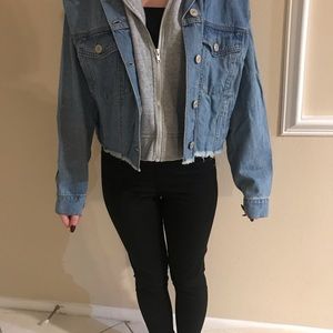 New Forever 21 denim jacket size 1X hoodie